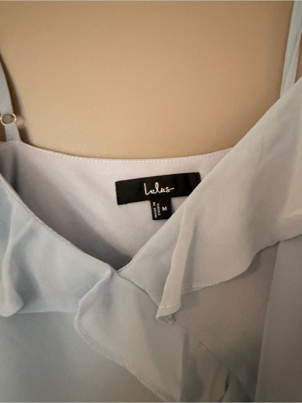 Lulu's Powder Blue Ruffle Off-Shoulder Maxi Dress - Picture 3 of 4